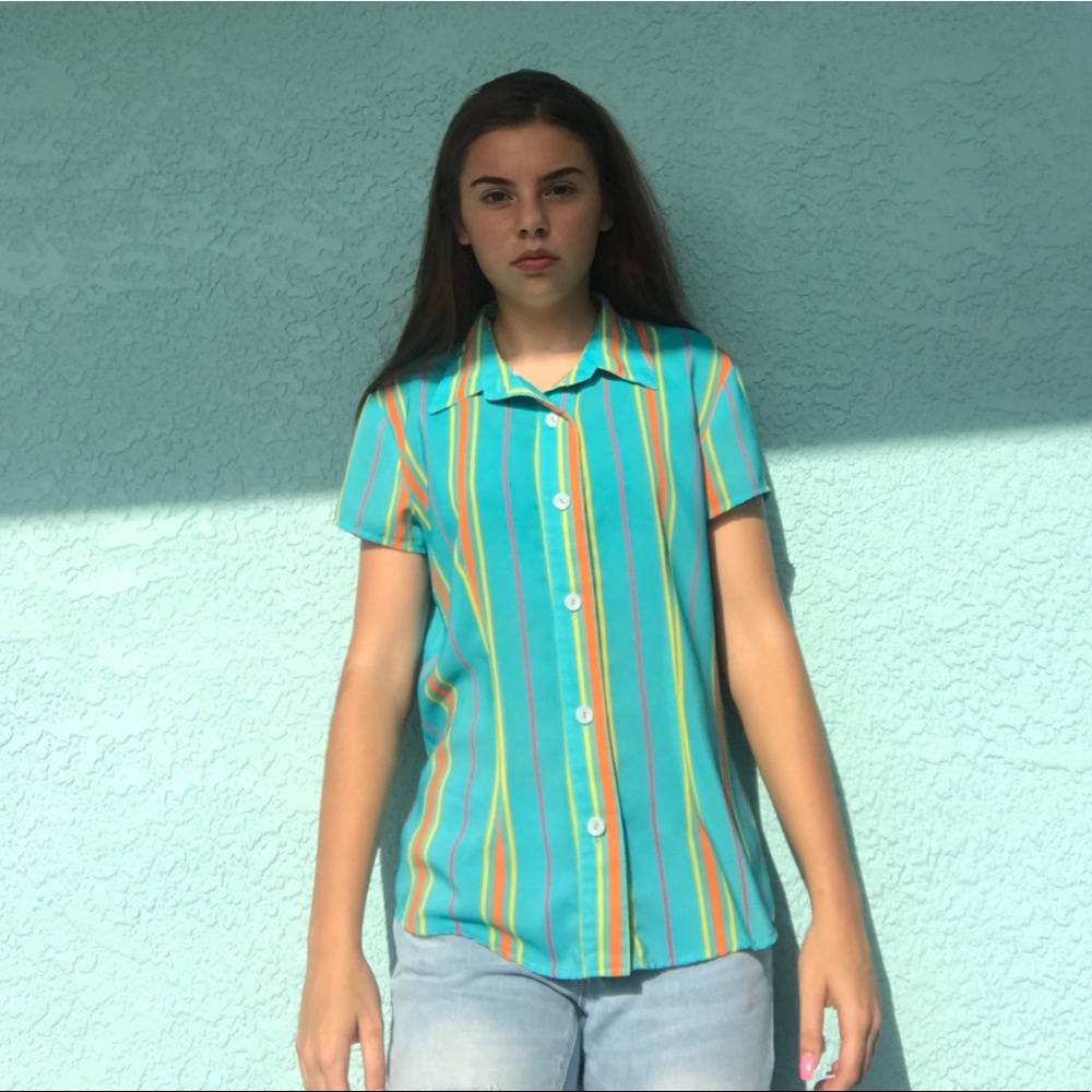 Striped Button up - Picture 2 of 2